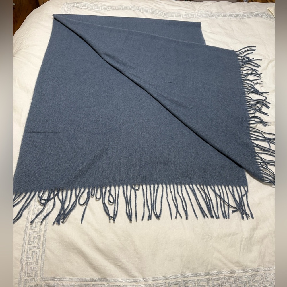 Liz Claiborne Fringe Scarf Wrap  Blue Heather
* All $ donated to Charity * - Picture 2 of 8